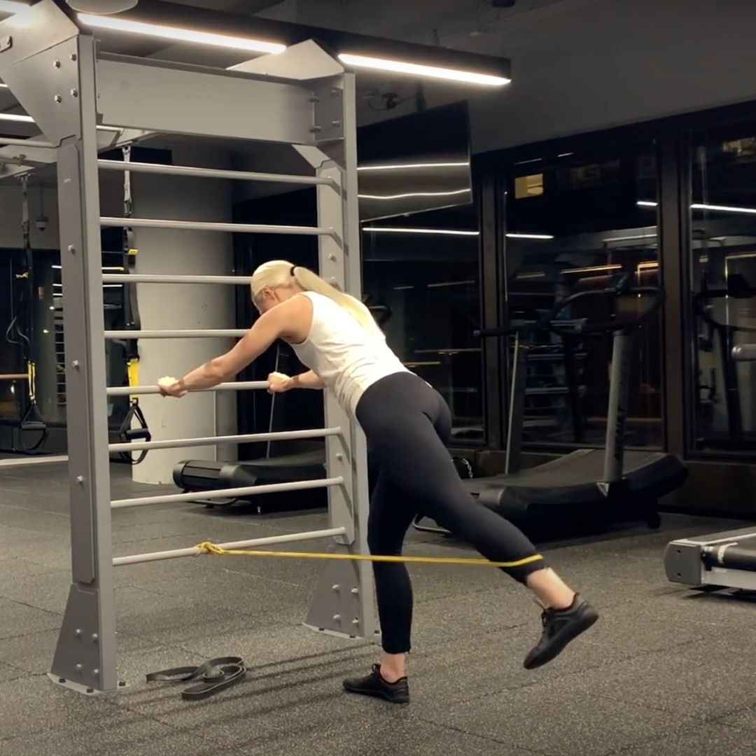 Standing Hip Extension With Bands - Hit The Glutes